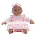 thumbnail image 1 of Madame Alexander 14-Inch Baby Cuddles Doll with Bottle, Pink Floral, Dark Skin Tone, 1 of 5