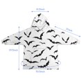 thumbnail image 7 of Black Halloween Bats Blanket Hoodies for Kids 6-13YR Oversize Wearable Blanket Hoodies for Boys Girls Teens, 7 of 7