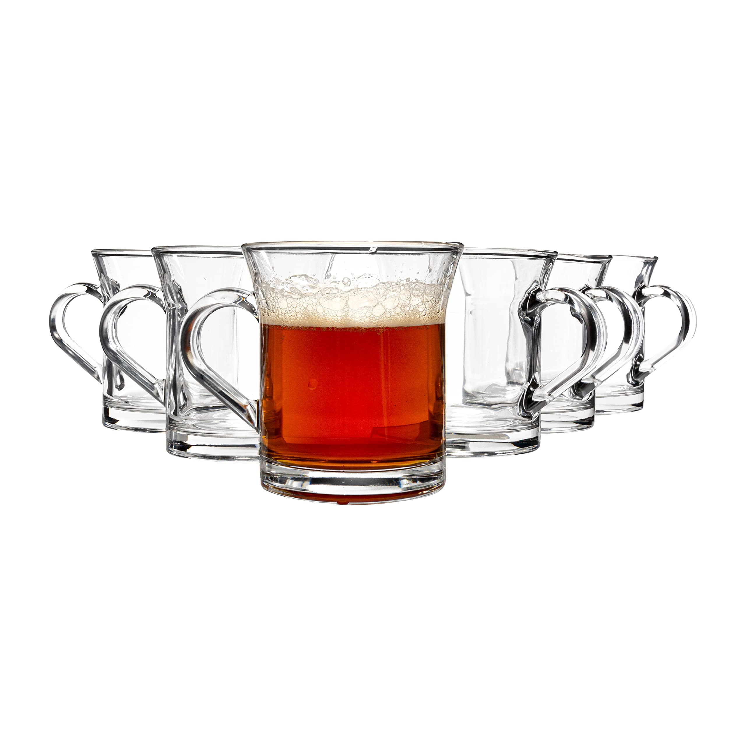 Vikko Clear Glass Coffee Mugs Thick and Durable For Coffee, Tea, Cider