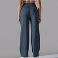 thumbnail image 5 of BXINGOHAI Wide Leg Pants for Women Yoga Pants With Pockets Stretch Loose Casual Lounge Pants Blue,M, 5 of 6