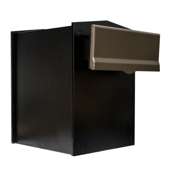 QualArc LIB-BRZ-LM6-46 Liberty Rear Access Collection Box with Bronze Letter Plate & 4-6 in. Adjustable Chute