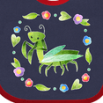 thumbnail image 4 of Inktastic Praying Mantis with Flowers and Leaves Boys or Girls Baby Bib, 4 of 4