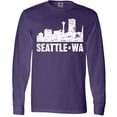 thumbnail image 3 of Inktastic Seattle Skyline Grunge Long Sleeve T-Shirt, 3 of 5