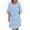Light Blue, variant on Women's Flutter 3/4 Sleeve Cocktail Dress Crew Neck Ruffle Layered Formal Wedding Guest Party Dresses