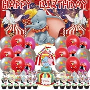 Dumbo Party Supplies Decor Cake Topper Birthday Backdrop Balloons Decorations