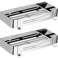 thumbnail image 1 of Organizador de baño con acabado mate, fabricado a mano con acero inoxidable 304 duradero para una fácil instalación y ahorro de espacio (plata), 1 of 5