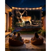 120 inch Projector Screen 16:9, 4K HD Indoor Outdoor Wall Mount Foldable Portable Movie Screens, Anti-Crease Projection Screen for Home Theater