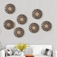 thumbnail image 4 of Yeetfub Clearance Pink Peel and Stick Tile Bohemian Ethnic Circular Wall Decoration Homestay Living Room Woven Hanging Decorations Cattail Woven Bedroom Background Wall Decoration, 4 of 7