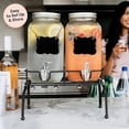 thumbnail image 2 of Dispensador de bebidas de vidrio Estilo, juego de 2 unidades, 3,8 L con soporte, 2 of 6