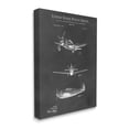 thumbnail image 3 of Stupell Industries Vintage Airplane Vehicle Diagram Graphic Art Gallery Wrapped Canvas Print Wall Art, Design by Karl Hronek, 3 of 7
