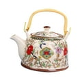thumbnail image 4 of Ceramicé de té de té Heta de agua 900 ml de mango ergonómico con cafetera para la cafetera para la casa del hotel BBQ Housewarming Regalo Flores y pájaro, 4 of 8