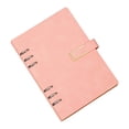 thumbnail image 1 of 6-Ring Professional Notebook, Refillable Notebook, Writing Journal, Faux Leather Cover Journaling Notebook Composition Book Notes Office Journal & Notebook for Women & Men Office Supply, Pink, 1 of 5