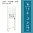 thumbnail image 5 of Tall Bathroom Storage Cabinet, Bathroom Furniture Over The Toilet, Freestanding Bathroom Cabinet with Adjustable Shelf, Bathroom Hutch Over Toilet, Space Saving Toilet Shelf Organizer, K2236, 5 of 9