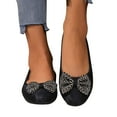 thumbnail image 4 of Utoimkio Flat Sandals for Women Dressy Comfortable Ladies foreign Trade Plus Size Spring Bow Open Toe Comfortable Casual Shallow Mouth Single Shoes, 4 of 9