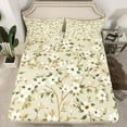 thumbnail image 2 of Manfei Girls Chic Floral Blossoms 3pcs Twin Sheet Sets,Spring Graden Twin Fitted Sheet,Retro Vintage Breathable Flat Sheet,Breathable Home Decor, 2 of 7