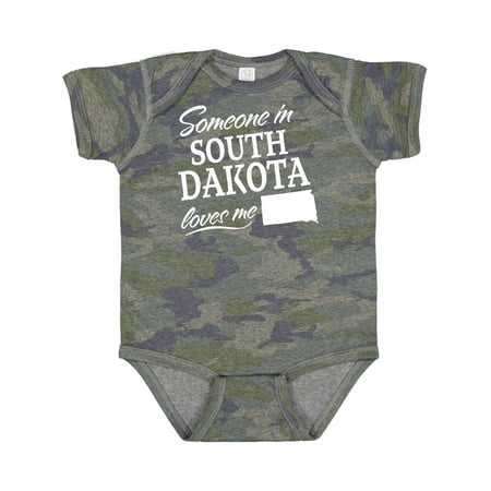 

Inktastic Someone in South Dakota Loves Me Boys or Girls Baby Bodysuit