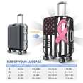 thumbnail image 4 of Gukieu Ribbon Breast Cancer Awareness Print Suitcase Protective Cover, Elastic Zipper Buckle Suitcase Protective Cover, Suitable for Travel, Business Trip-Large, 4 of 7