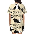 thumbnail image 3 of Bingfone Panda Doing Yoga Print Pajamas Sets for Women Soft Short-Sleeved Pjs with Lounge Shorts Two Piece Sleepwear, 3 of 8