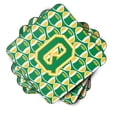 thumbnail image 2 of Letter Q Football Green and Gold Foam Coaster Set of 4, 2 of 3