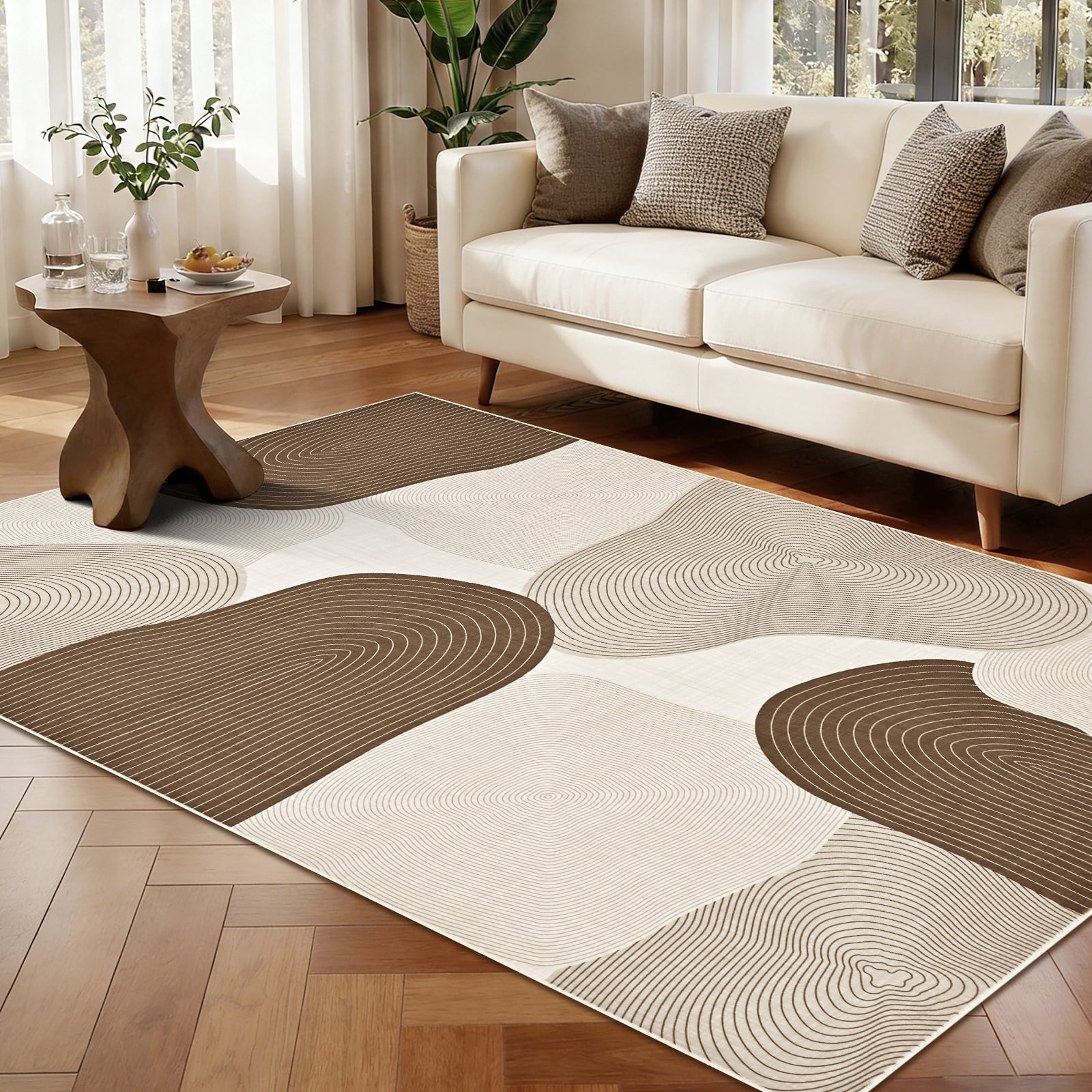 Bleum Cade 5x7 Area Rugs for Living Room, Abstract Rug Ultra Soft Washable Rugs for Bedroom, Anti Slip Durable Stain Resistant Larg Carpet Home Decor for Dining Room,Grey
