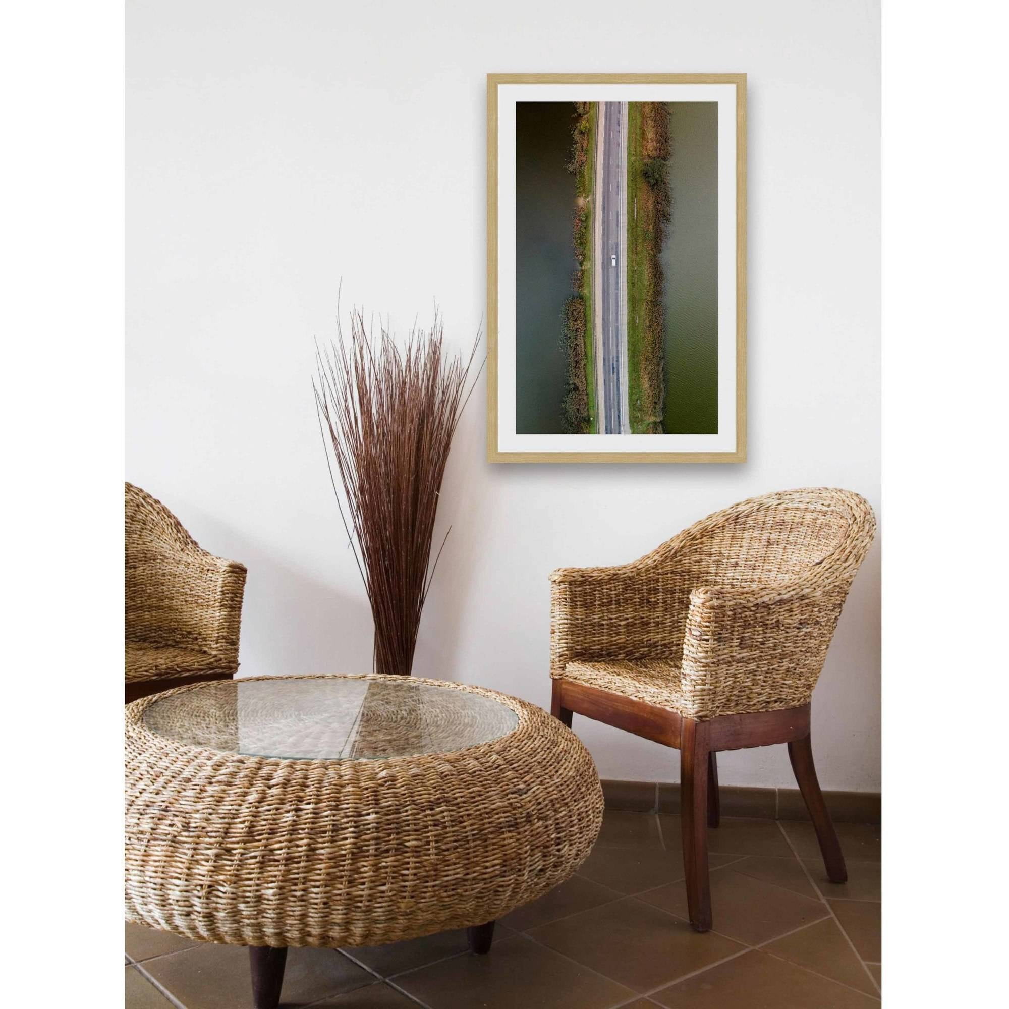 "Lanes Across Water" by Karolis Janulis Framed Painting Print