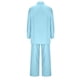thumbnail image 5 of ICHUANYI Clearance Women's Spring And Summer V-neck Loose Lapel Long Sleeved Shirt Wide Leg Pants Color Set(Sky Blue, S) ICHUANYI WER2023081503666, 5 of 6