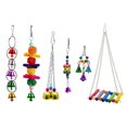 thumbnail image 1 of 6 piezas perchas para pájaros Gloria juguetes para columpios campana colgante Juguete para colgar hamacas y collares de pájaros, 1 of 9