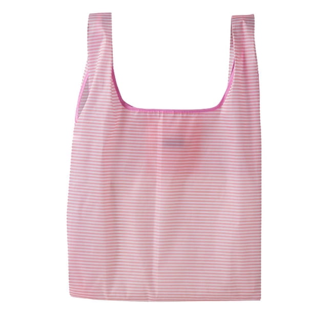 Bolso de mano BLESIY Oxford Plegable Resistente Ligero Raya rosa