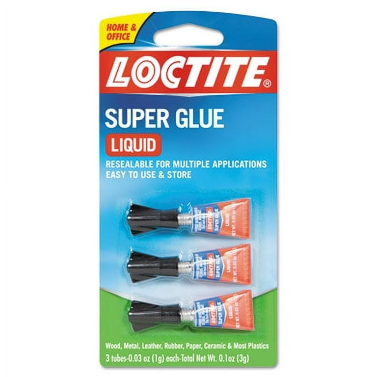 Super Glue, 0.11 oz, Dries Clear, 3/Pack Super Glue, 0.11 oz, Dries Clear, 3/Pack