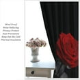 thumbnail image 5 of Red and Black Rose Blooming Women Bedroom Decor Shading Curtains, Printed Decorative Curtains for Adult Bedroom Living Room, 2 Panels, 55x63in, 5 of 6