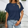 thumbnail image 2 of SUNBS Women's Oversized Tops Business Casual Short Sleeve T-Shirt Summer Blouses, 2 of 7