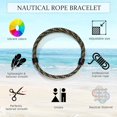 thumbnail image 5 of Nautical Braided Rope Bracelets Set - 6 Pcs Adjustable Braided Cord Bracelet, Handmade Navy Marine String Bracelet with Metal Knot, Men Women Braided Bracelets Gifts, 5 of 7