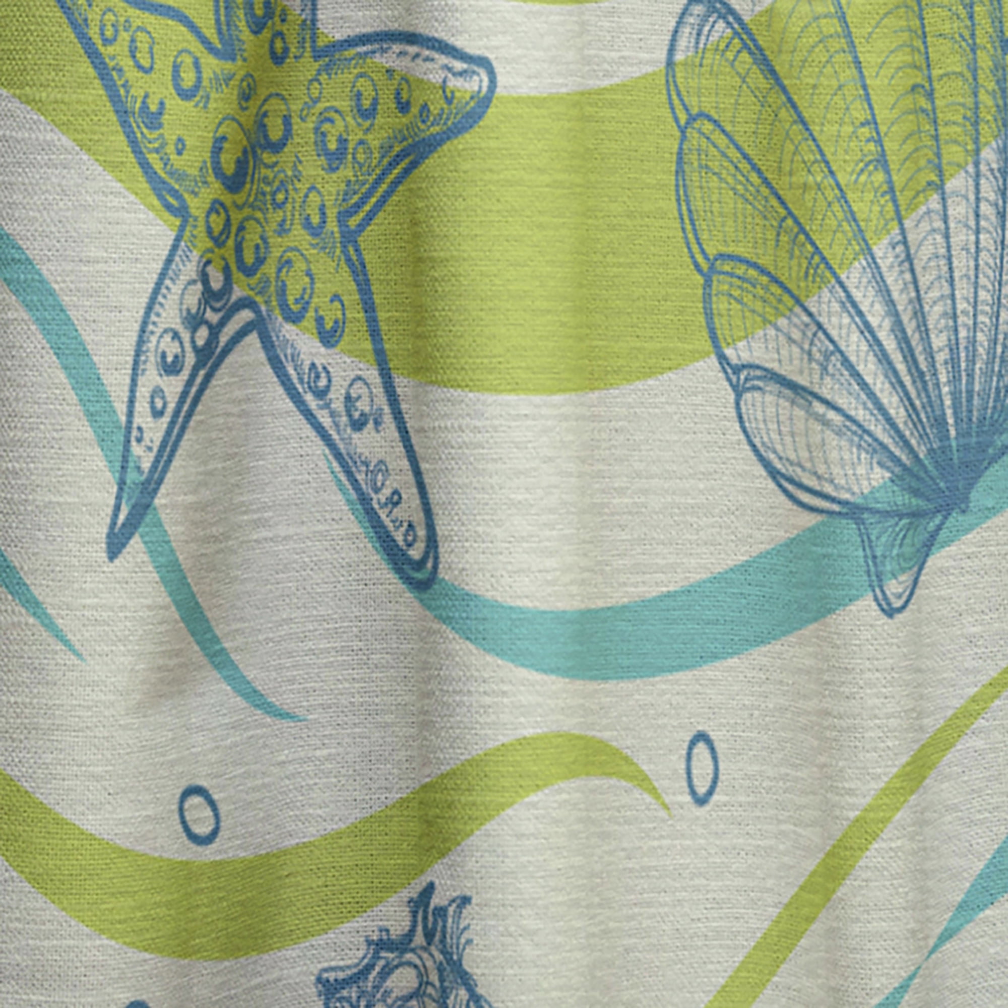 Designart 'Costal Life Form XV' Coastal Curtain Panel