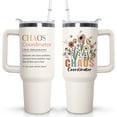 thumbnail image 1 of Chaos Tumbler with Handle - 40 Oz Water Bottle Travel Mug, Includes Lid and Straw - Perfect Gifts for Women, 1 of 6
