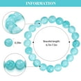thumbnail image 5 of Natural Aquamarine Bracelet for Women Men, 10mm Healing Stone Soothing Bracelet Protection Healing Crystal Bracelet Bring Positive Energy, 5 of 6