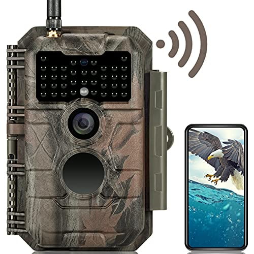 GardePro E6 Trail Camera WiFi Bluetooth 24MP 1296P Game Camera with No