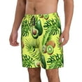 thumbnail image 2 of Bixox Men's Kiwi and Avocado printing Casual Classic Fit Short Summer Beach Shorts, 2 of 6