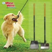 Four Paws Wee-Wee Dog Poop Rake, Spade & Pan, Black Metal & Wood Pooper Scooper Set, SM