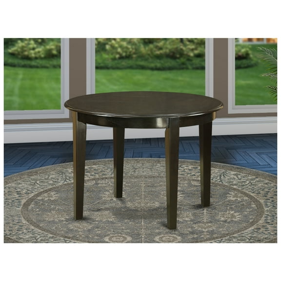 East West Furniture Boston Wood Dining Table with 4 Tapered Legs in Cappuccino
