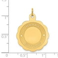 thumbnail image 2 of Auriga Fine Jewelry 14K Yellow Gold Happy Birthday Disc Pendant for Women (L-30mm, W-22mm), 2 of 6