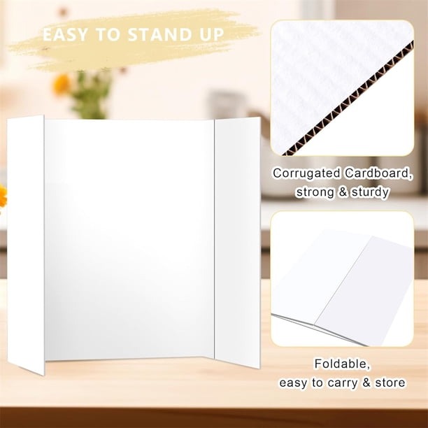 Trifold Poster Boards,QZS Durable Presentation Boards for Science