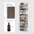 thumbnail image 7 of GADE over the door storage organizer, 5 pockets, 10 mesh pockets, 44 lbs capacity - for bedroom, bathroom, nursery, 7 of 7
