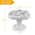 thumbnail image 3 of 4 Pieces Set Drawer Pulls Handle Square Wardrobe Cabinet Knobs with Stainless Steel Screws Furniture Kitchen Decor, 3 of 5