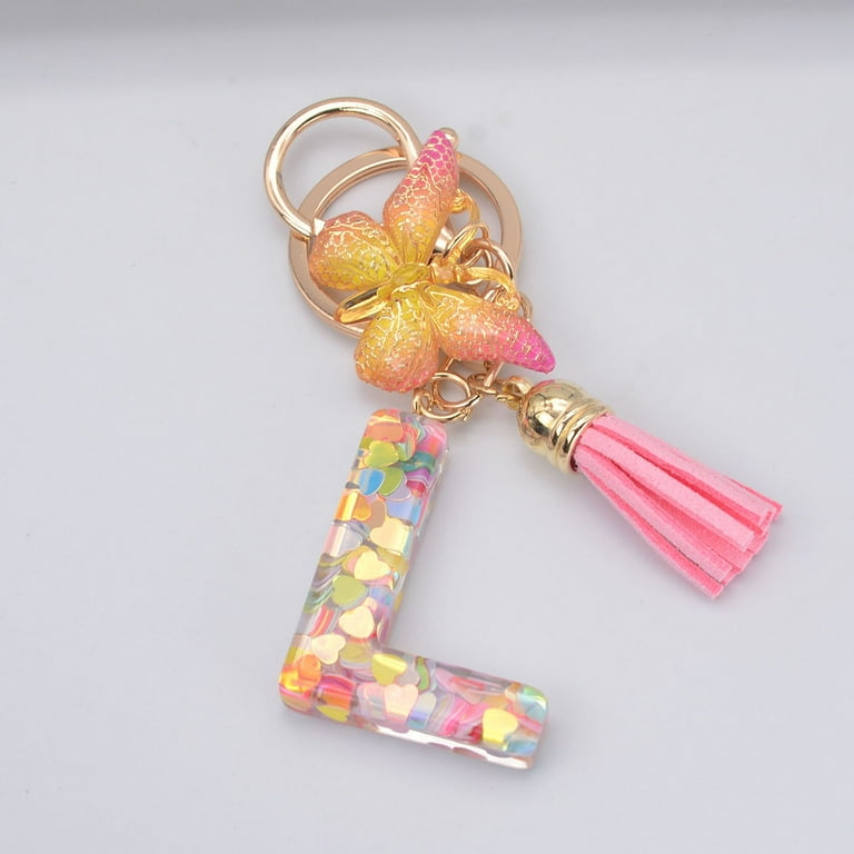 Goodliest Initial Keychains for Women Letter Ornaments Cute Keychain  Accessories Letter Key Chains Women Keyring Key Chain Backpack Decor A