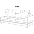 thumbnail image 3 of Hommoo Semi PU Leather Sectional Sofa, L Shaped Couch,Sectional Sofa Set for Small Space Living Room, White(Without Ottoman), 3 of 8