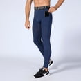 thumbnail image 4 of Pantalones de fitness para hombre con bolsillos para correr, entrenar, pantalones ajustados deportivos elásticos que absorben la humedad y de secado rápido, 4 of 6