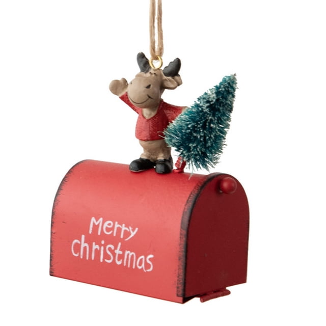 Precios Inmejorables, Selección navideña 3 buzón de hierro pintado con forma de boca de caballo colgante navideño con temática de muñeco de nieve y anciano para añadir un ambiente festivo Akmoler