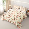 thumbnail image 3 of Homewish Funny Dachshund Dog Bed Spread Queen,Bow Cherry Queen Coverlet Set,Yellow,Pet Themed Decor,3pcs, 3 of 7