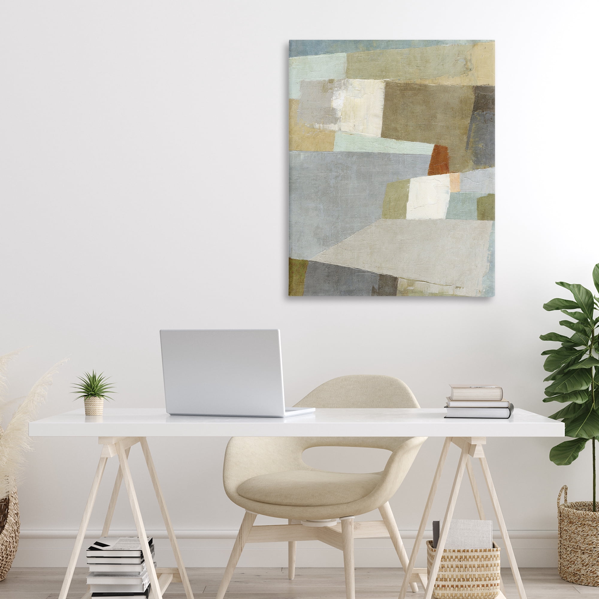 Stupell Industries Causeway Neutral Geometrics Canvas Wall Art, design by Suzanne Nicoll
