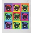 thumbnail image 4 of Old Glory Pug Pop Art Repeating Squares Short Sleeve Graphic Baby One Piece, 4 of 6